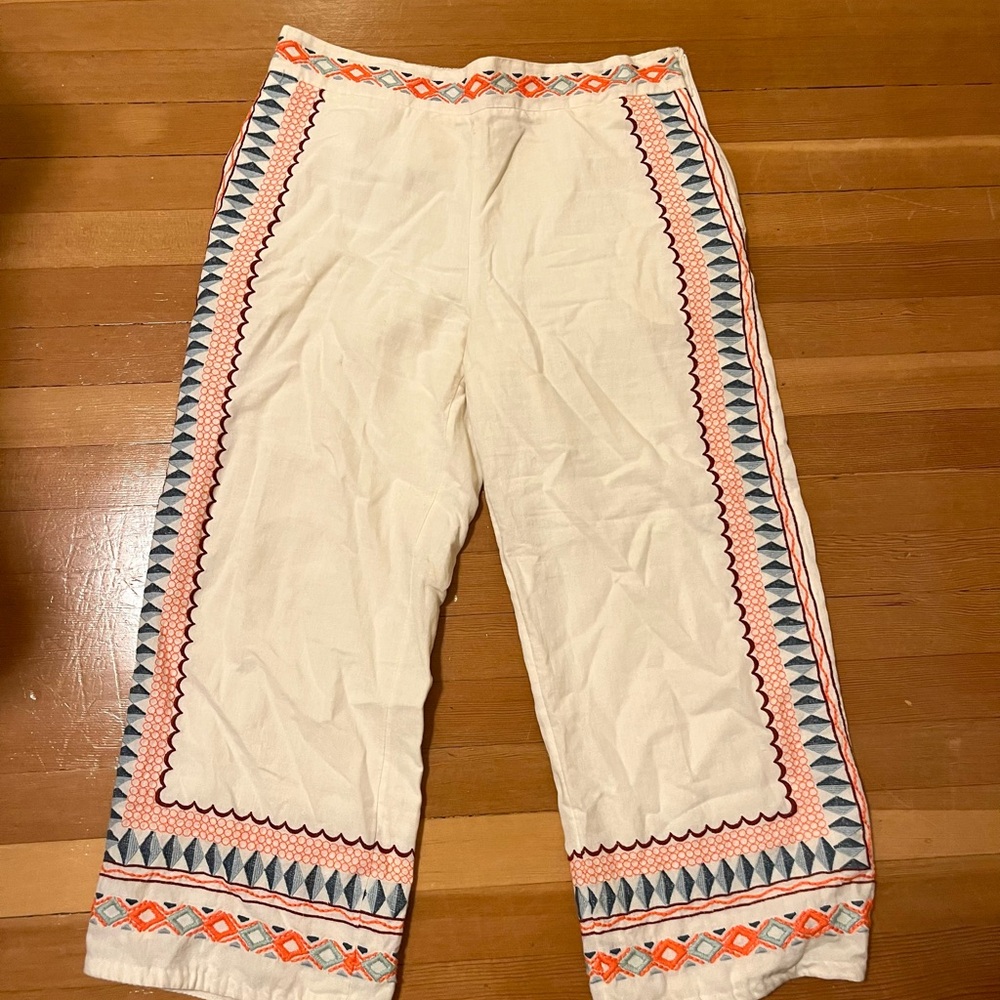 Anthropologie - wide leg cotton pants